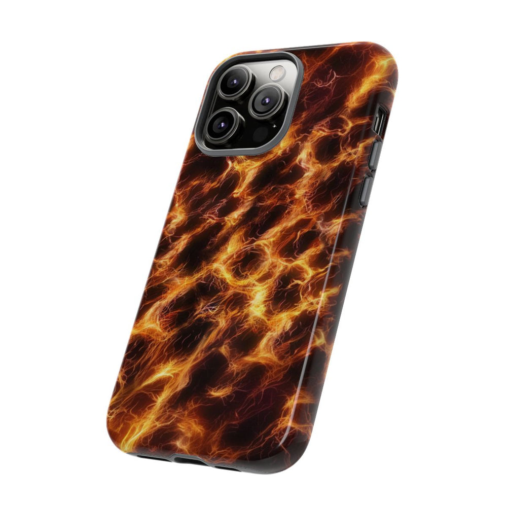 Gloeiende Vezelstructuur met Vurige Lijnen