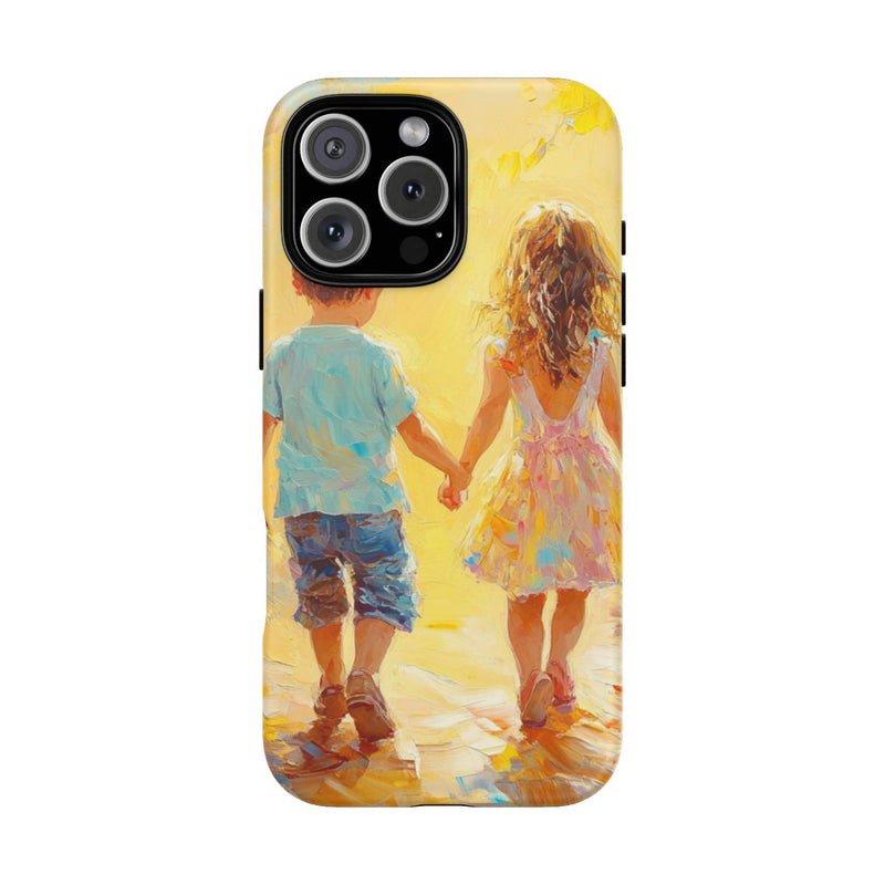 Kinderen Hand in Hand in Vrolijke Kleuren
