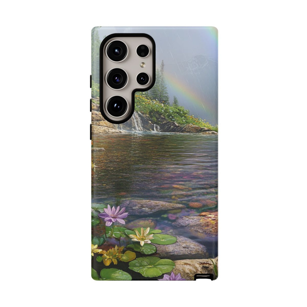 Kleurrijke Zomerbloemen en Regenboog