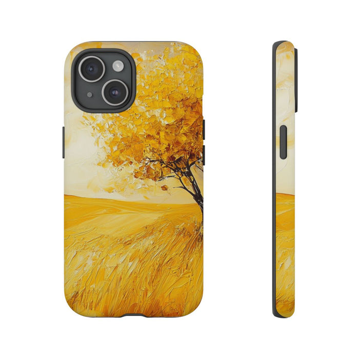 Gouden Herfstboom in Landschap