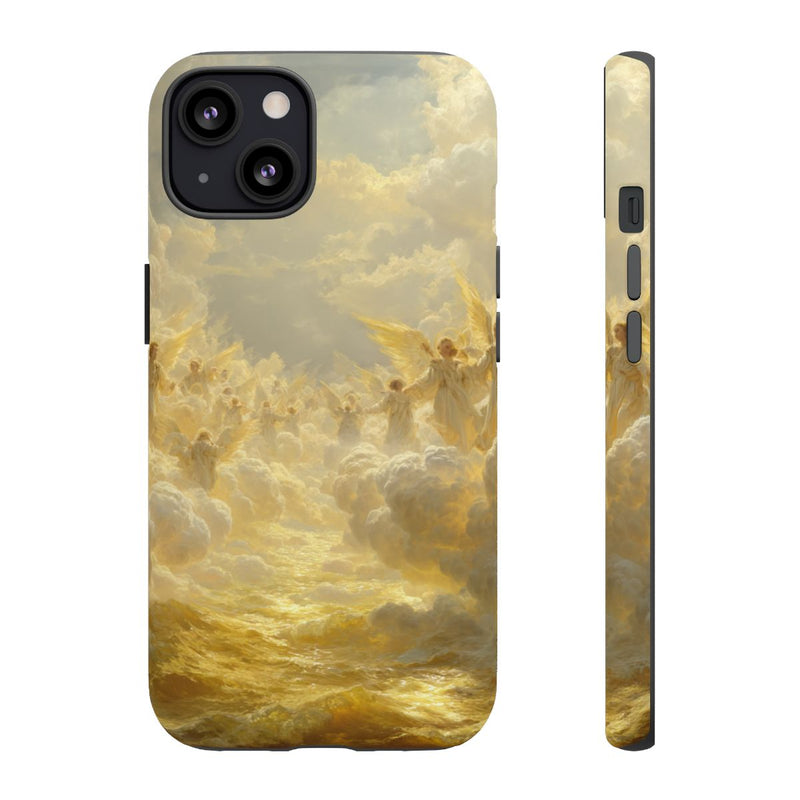 Gouden Engelen Tussen Wolken en Licht