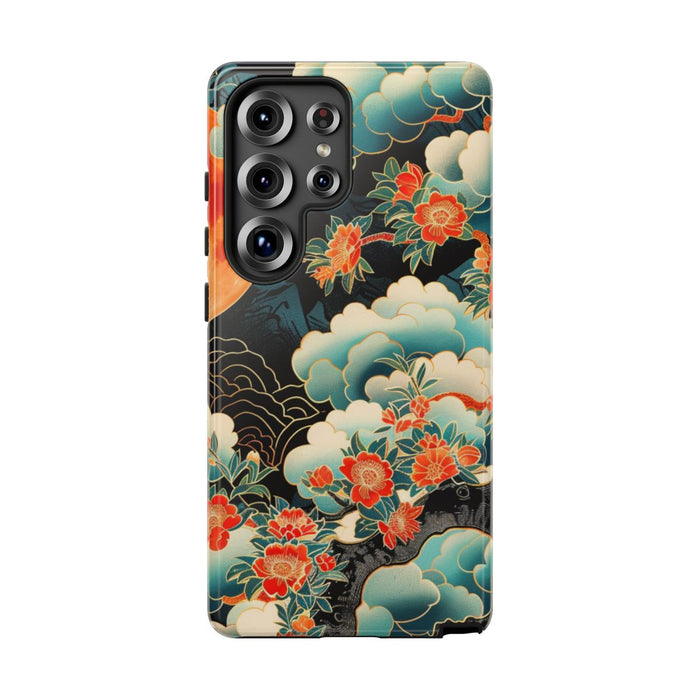 Sfeervolle Bloemrijke Maannacht met Wolken