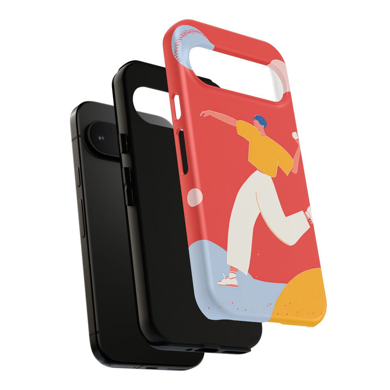 Minimalistische Honkbalspeler Illustratie