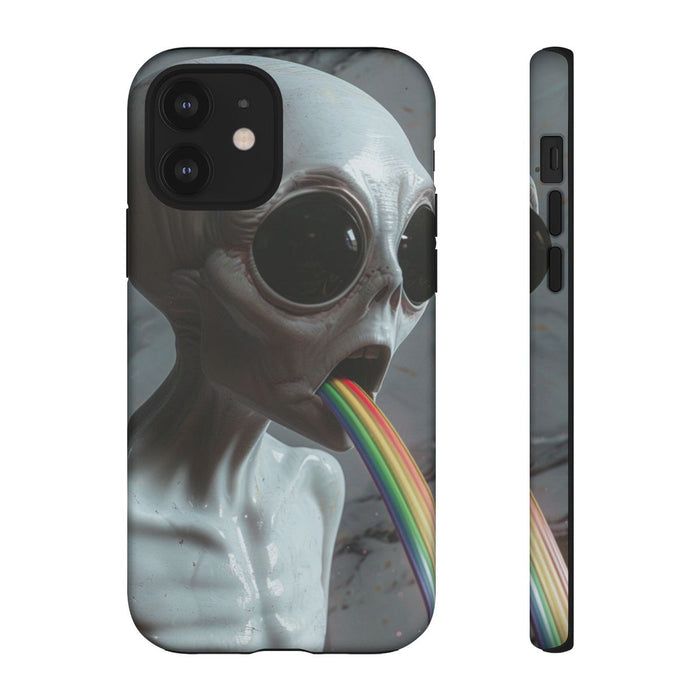 Grijze Alien met Regenboogstraal
