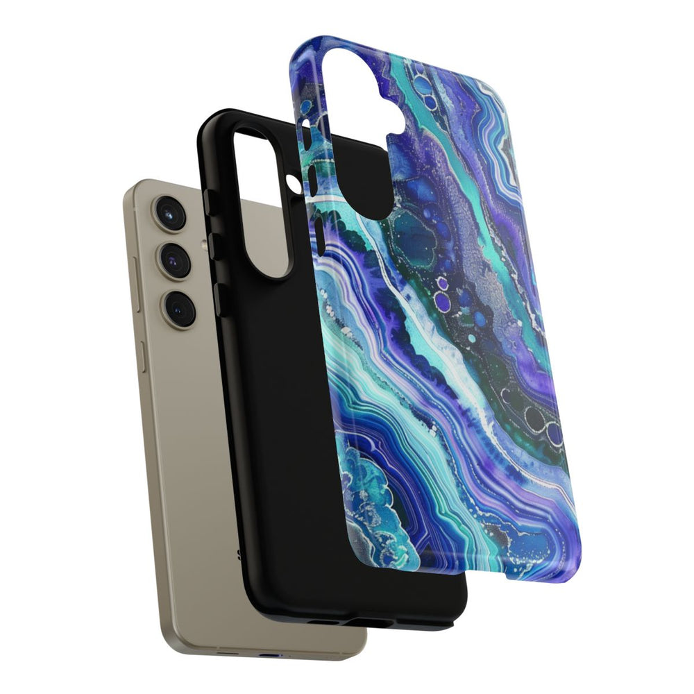 Blauw en Paars Geode-Wervelpatroon