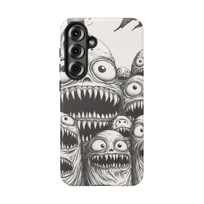 Slijmerige Monsterkoppen in Lijntekening
