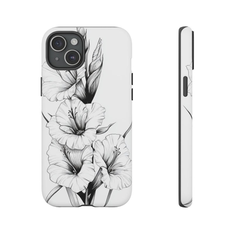 Fijnlijn Gladiolen Bloemmotief