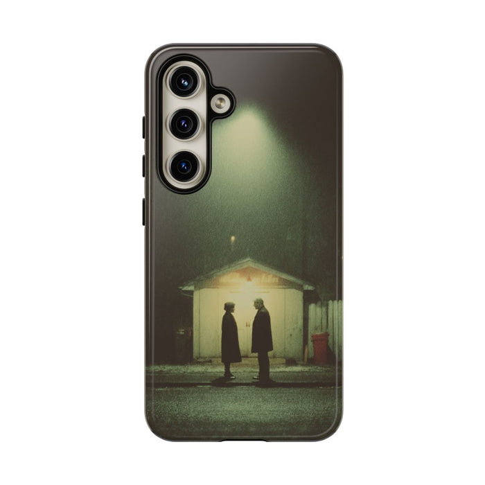 Twee Personen Onder Straatlamp in de Nacht