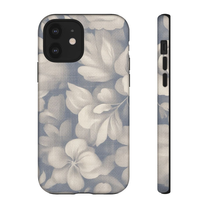 Vintage Bloemenpatroon in Blauw en Beige