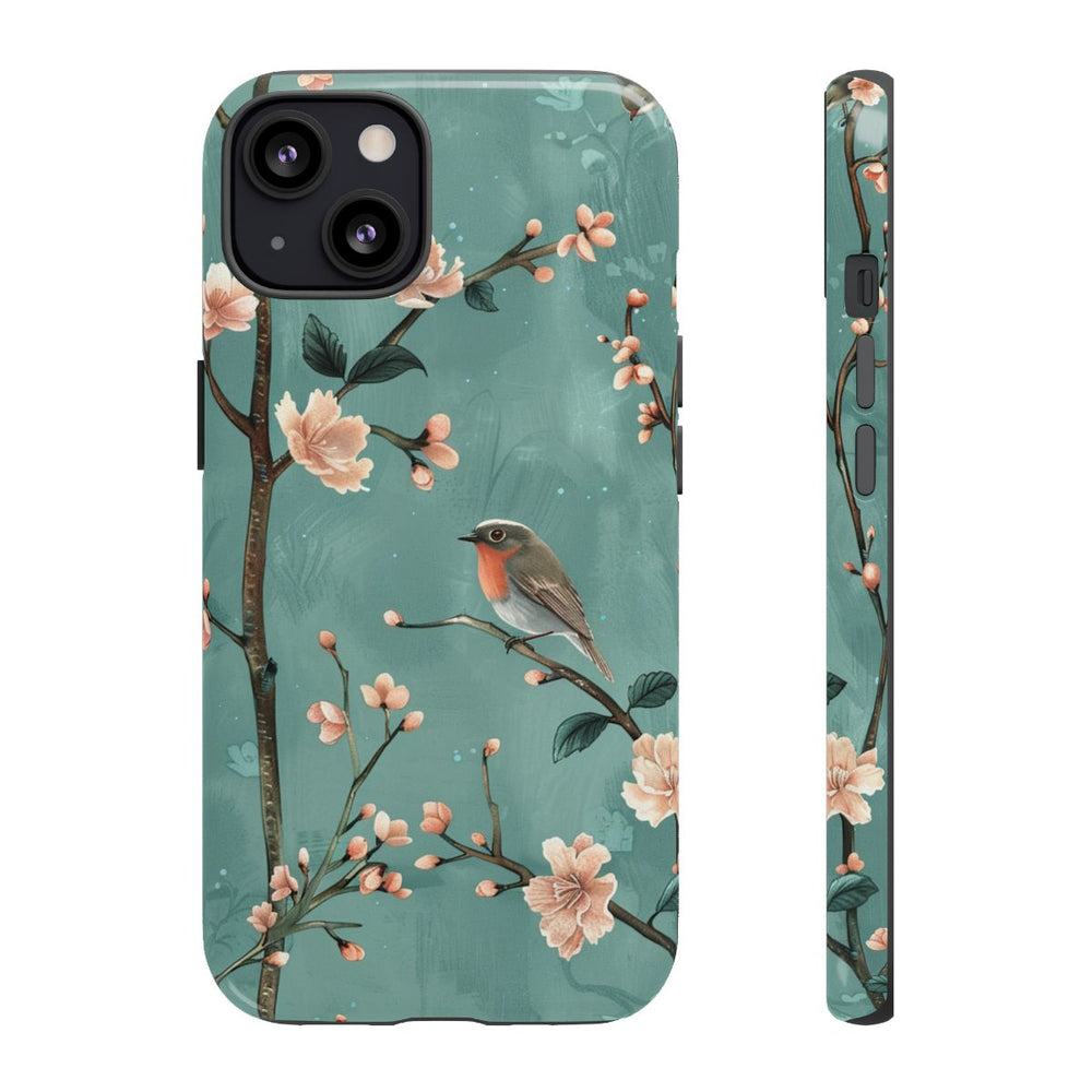 Perzikbloesem en Roodborstjes Patroon