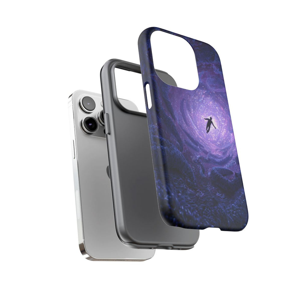 Man Valt Door Kosmische Tunnel met Tentakels