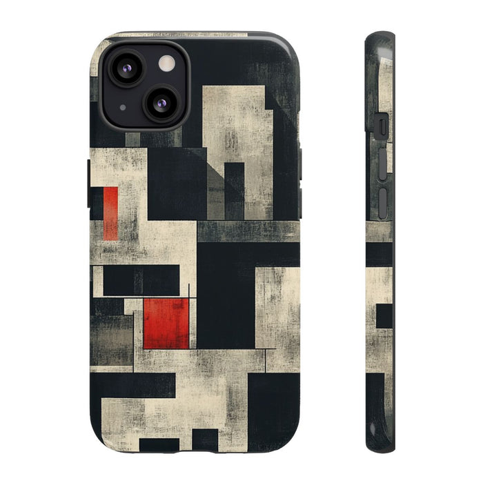 Abstract Geometrisch Patroon met Rode Accenten