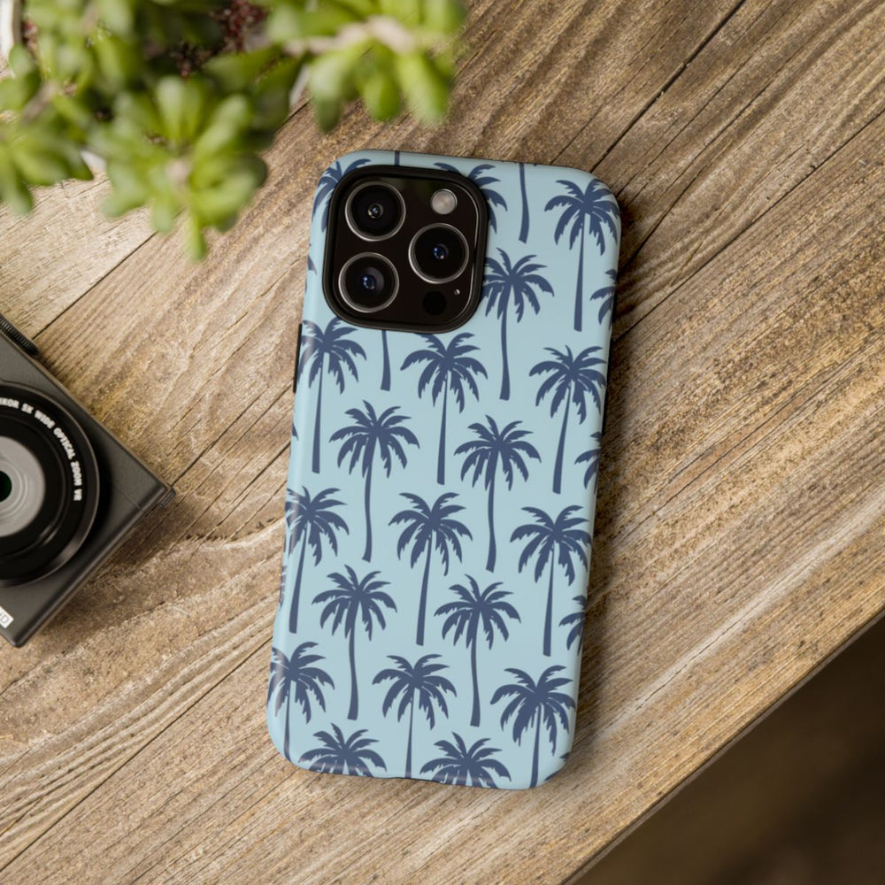 Blauw Palmbomenpatroon