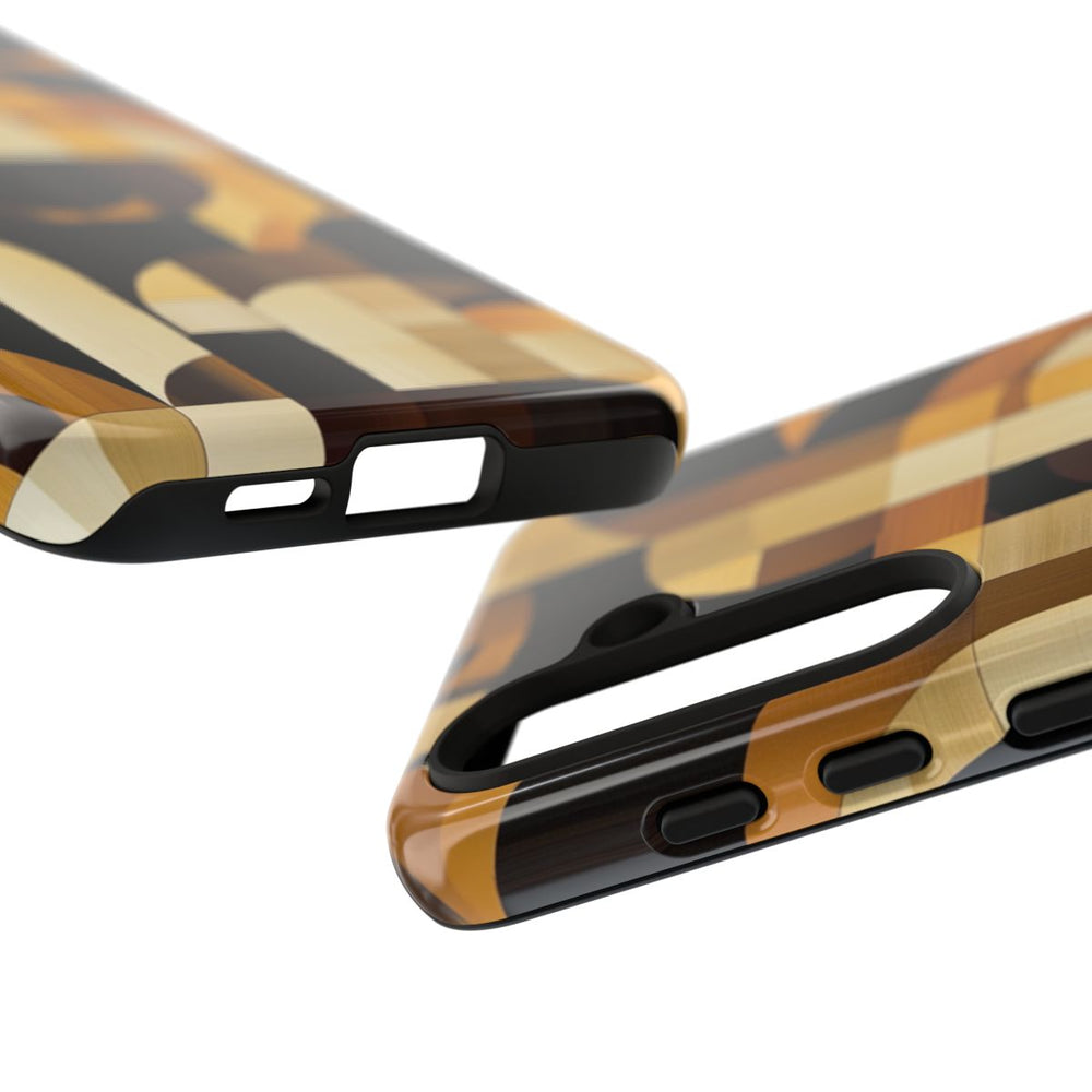 Geometrisch Bruin-Goud Art Deco Patroon