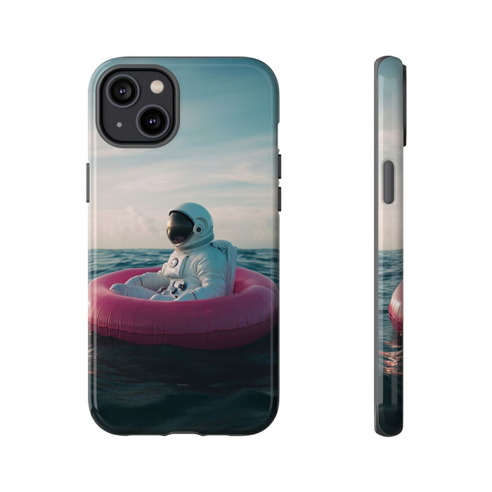 Astronaut op Roze Zwemband