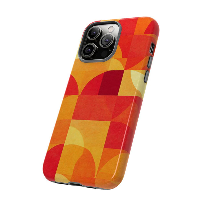 Geometrisch Rood- en Oranje-Patroon