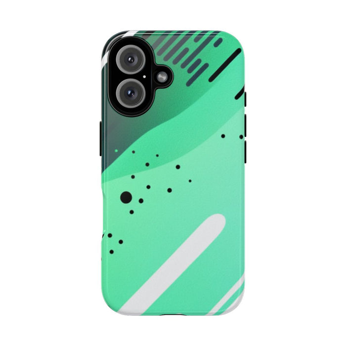 Geometrisch Groen-Zwart Abstract Patroon