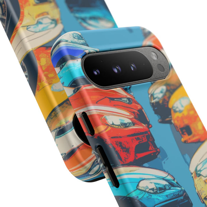 Kleurrijke Moderne Auto's in Lijntekening