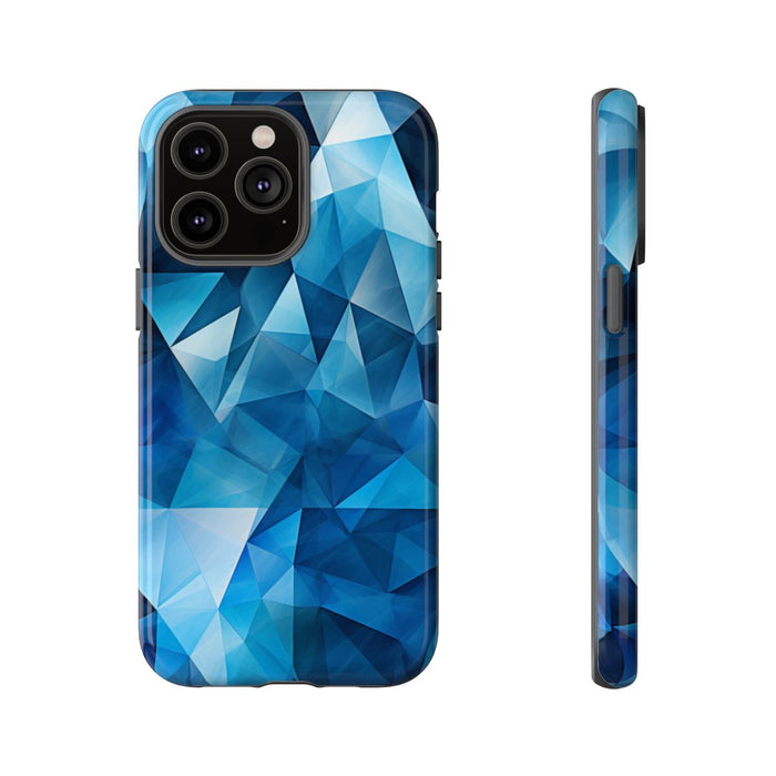 Blauw Geometrisch Driehoekenpatroon