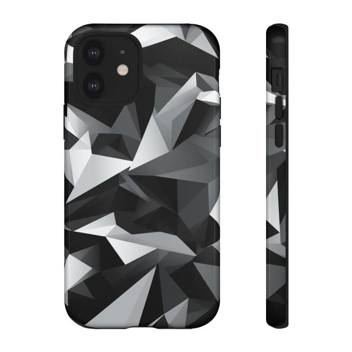 Zwart-Grijs Geometrisch Abstract Patroon