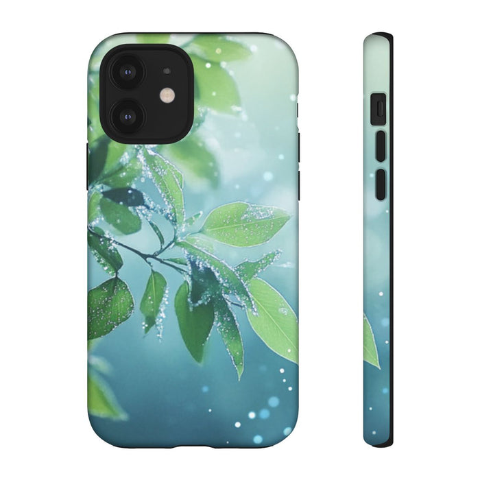 Dauwfrisse Groene Bladeren met Lichte Bokeh