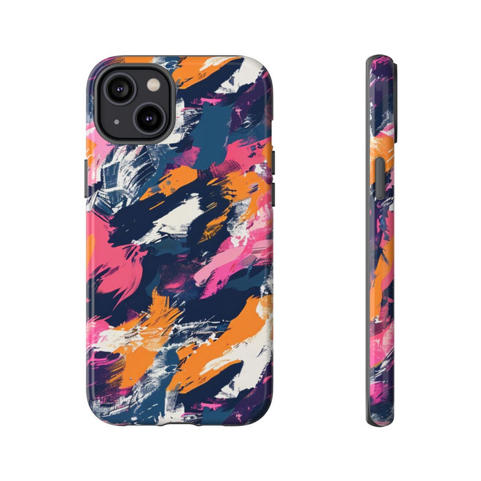 Kleurrijk Abstract Penseelstrepenpatroon