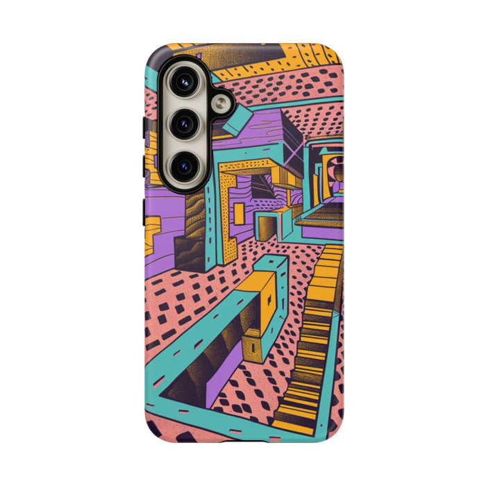 Geometrisch Abstract Patroon met Dieptewerking