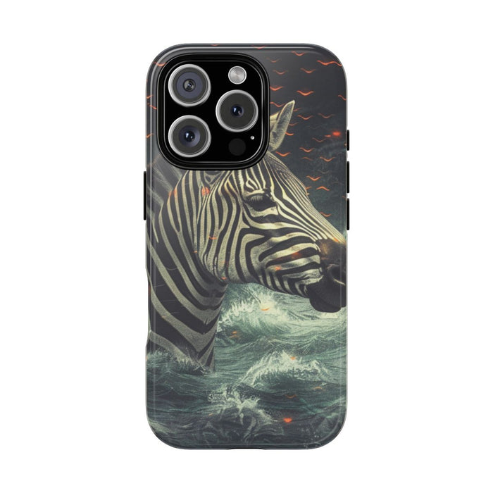 Zebra in Water met Gloeiende Vonken