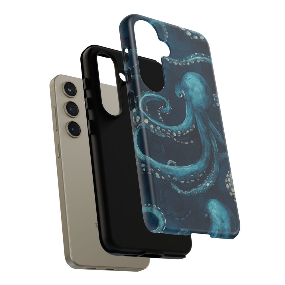 Blauw Octopuspatroon