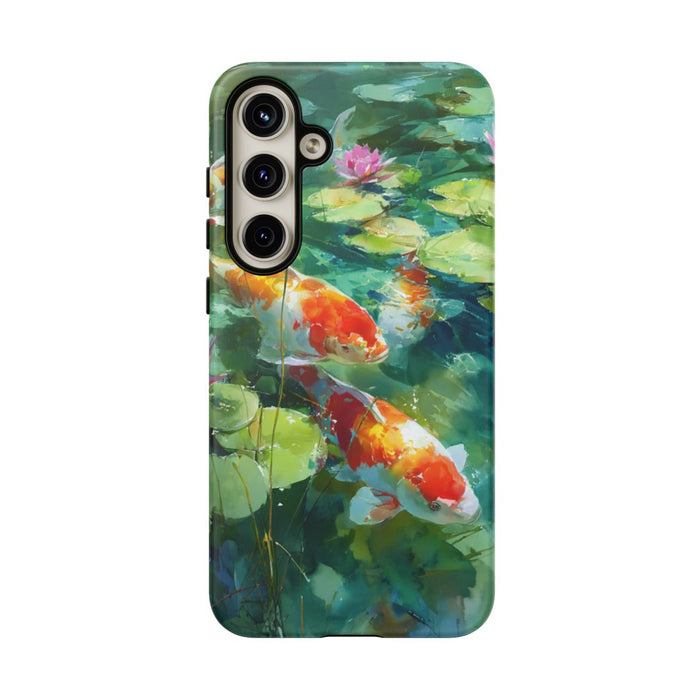Kleurrijke Koi Karpers en Waterlelies