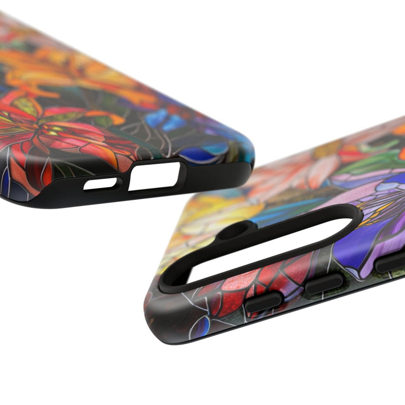 Levendig Gebloemd Glas-in-Lood Ontwerp
