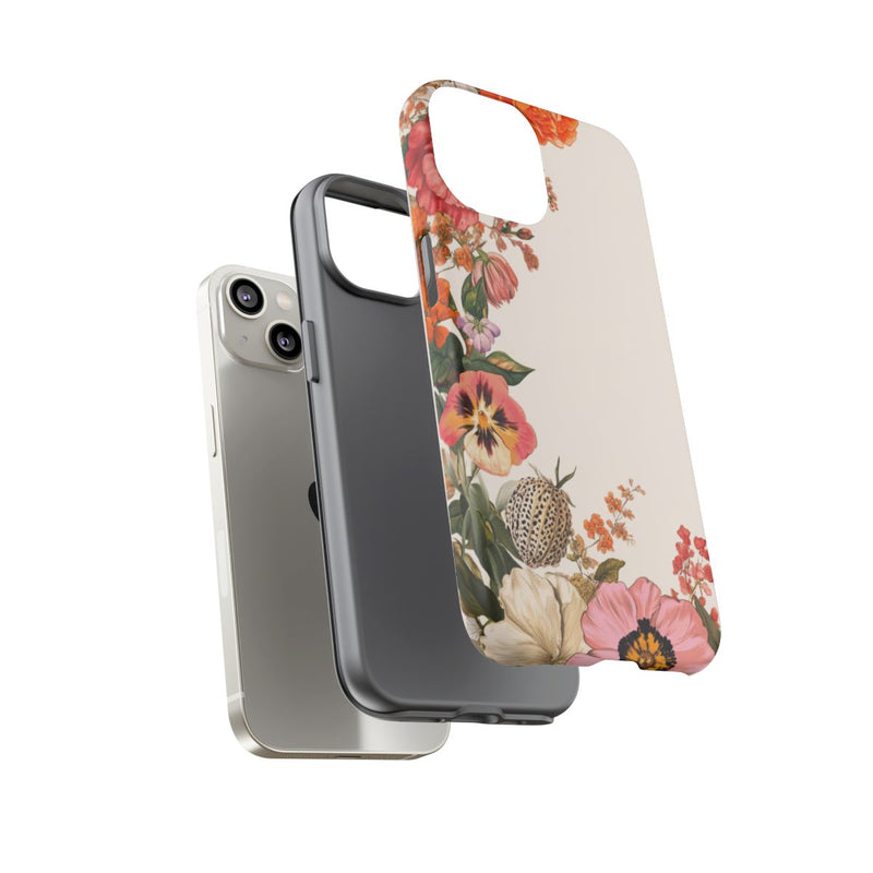 Vintage Botanische Bloemenrand