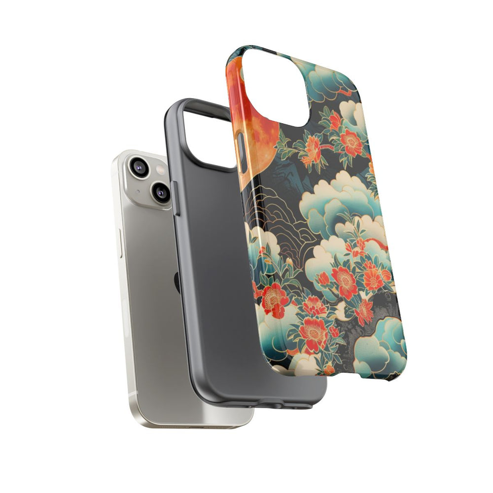 Sfeervolle Bloemrijke Maannacht met Wolken