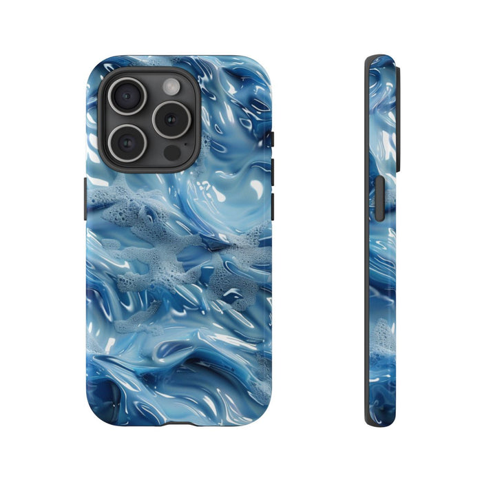 Blauw Abstract Golvend Patroon