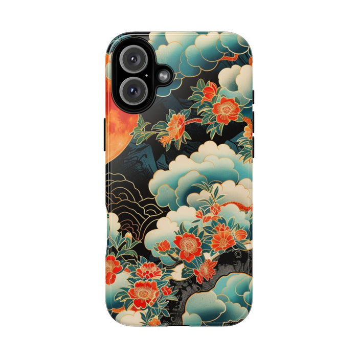 Sfeervolle Bloemrijke Maannacht met Wolken