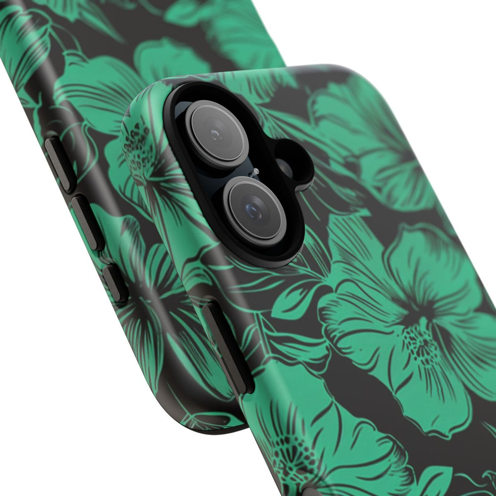 Groen Hawaiiaans Bloemenpatroon