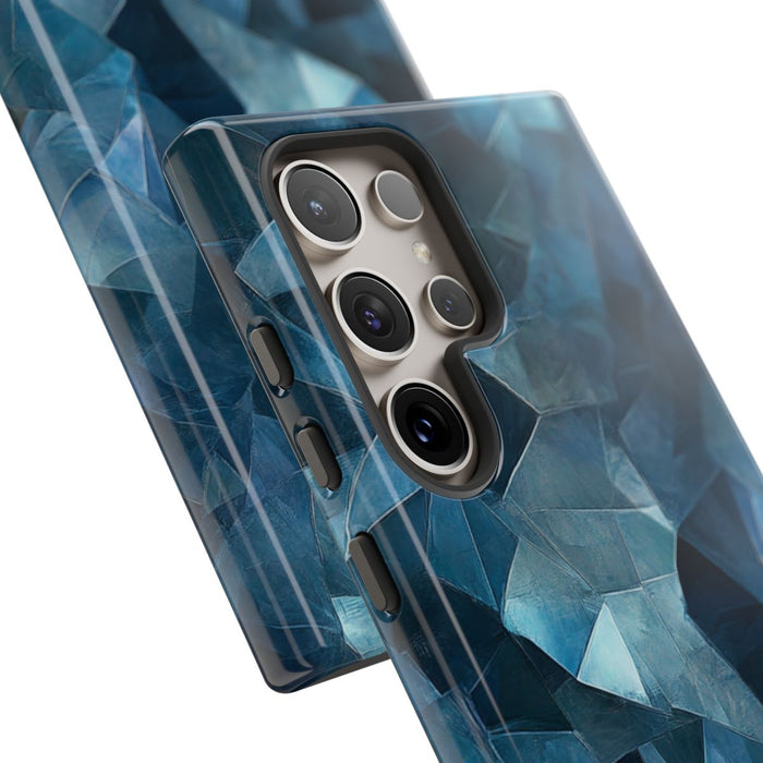 Blauw Gekristalliseerd Abstract Patroon
