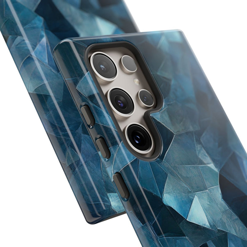 Blauw Gekristalliseerd Abstract Patroon
