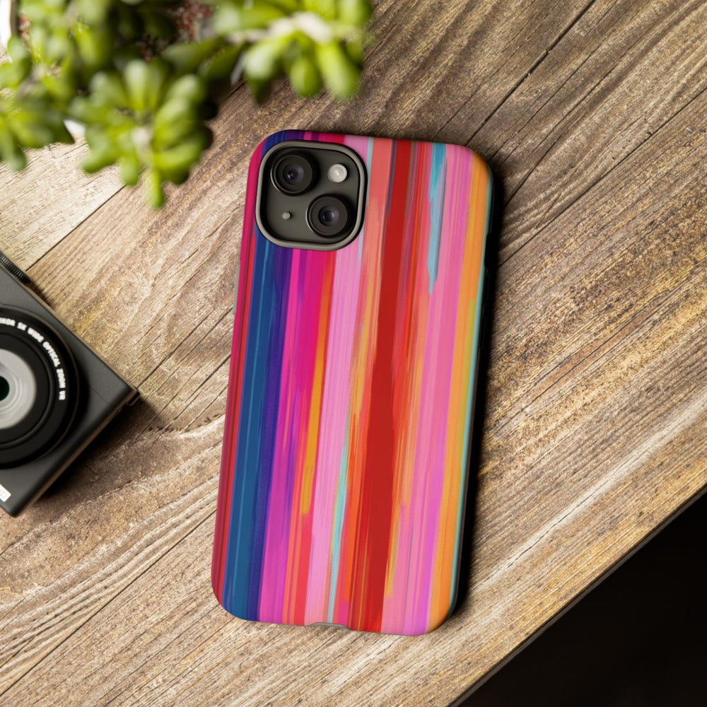 Levendige Verticale Strepen Abstracte Kunst