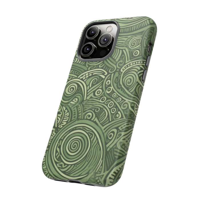 Abstract Groen Tribal Doodle Patroon