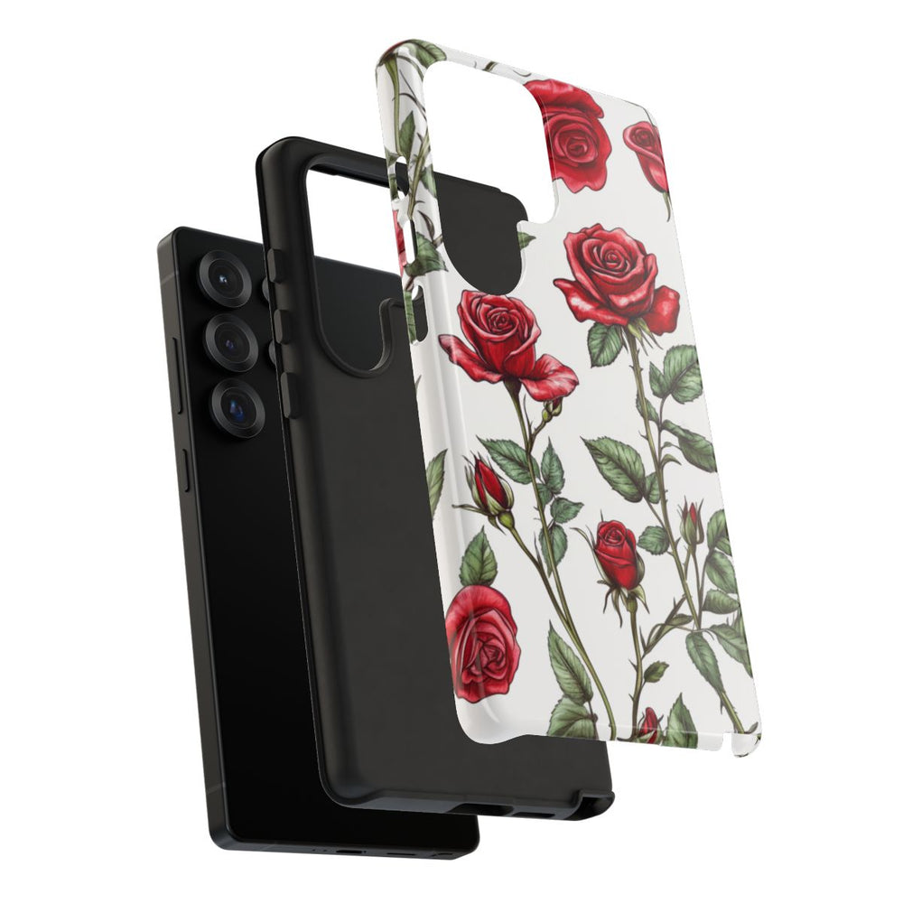 Rode Rozen Botanisch Patroon