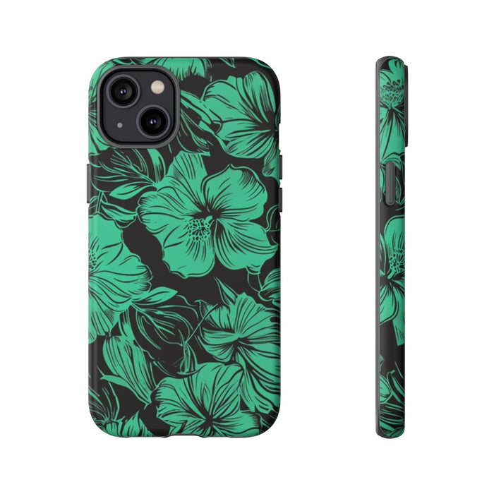 Groen Hawaïaans Bloemenpatroon
