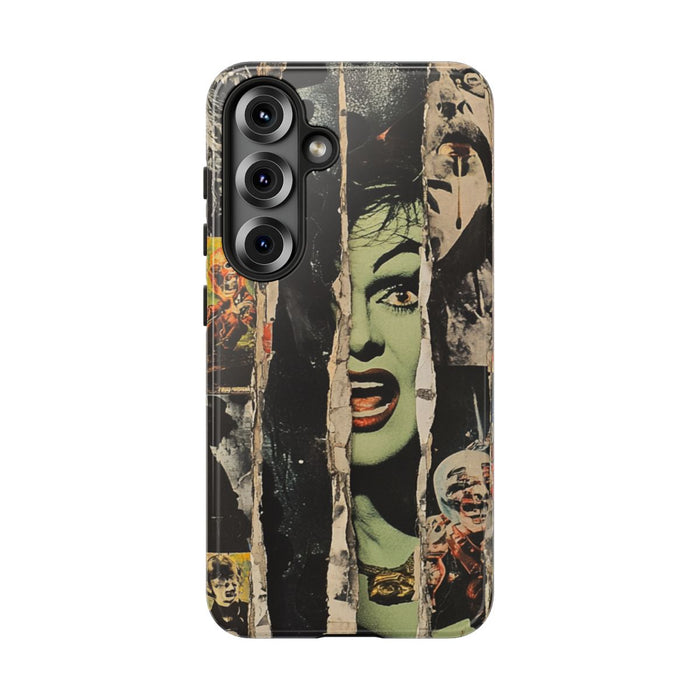 Vintage Horror Collage met Gescheurde Papieren Stroken