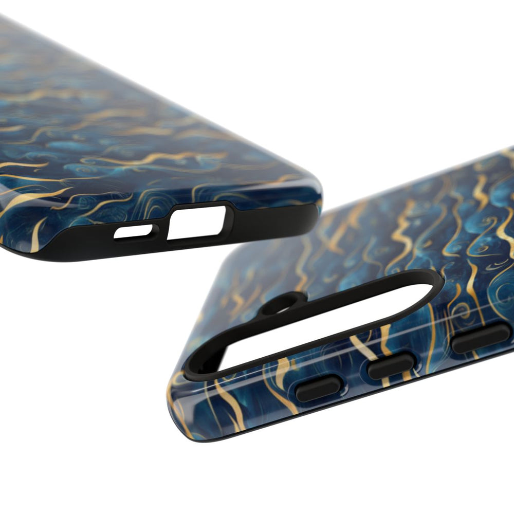 Blauw-Gouden Golfpatroon
