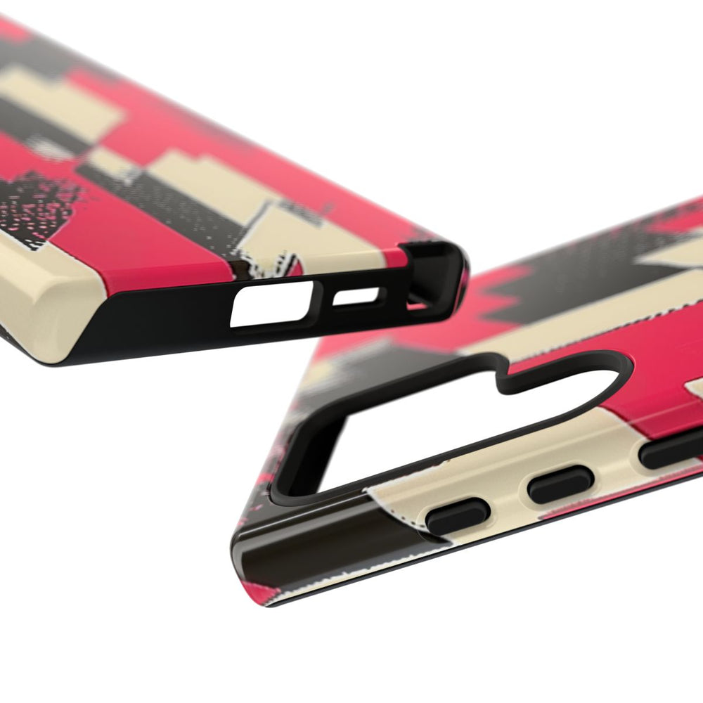 Roze en Zwart Pied-de-Poule Patroon