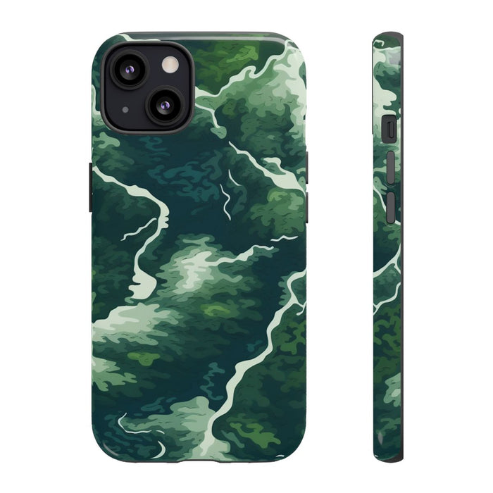 Abstracte Groene Rivier en Bospatroon