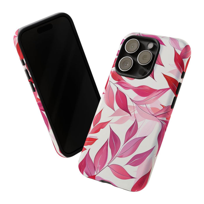 Roze en Rode Bladerenpatroon