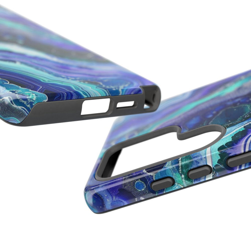 Blauw en Paars Geode-Wervelpatroon