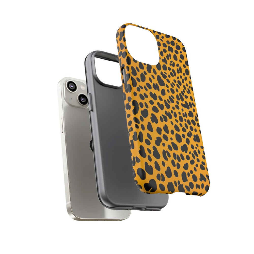 Zwart-Oranje Abstracte Cheetahprint