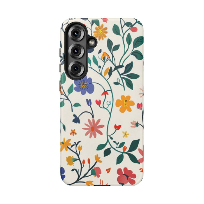 Kleurrijk Bloemenpatroon met Klimop